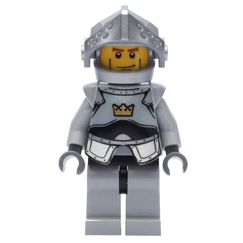 Knight, Gray, Armor, Helmet with Visor, Cheek… — minifigurine LEGO | Brick Broker