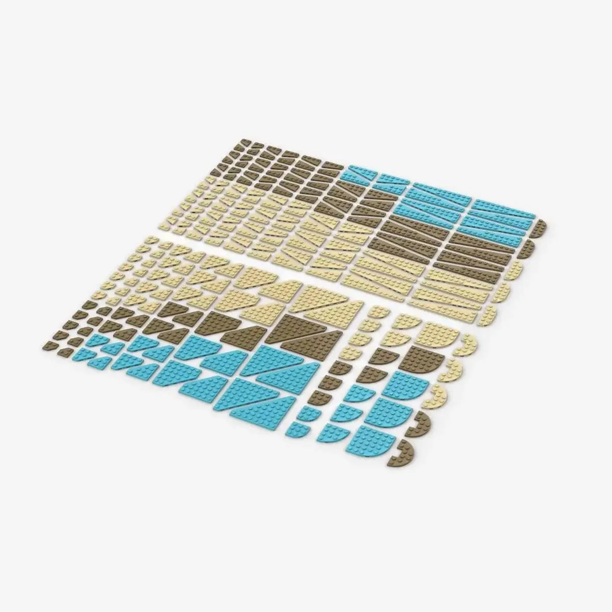 BlueBrixx Plaques en biseau, mélangées, ligne de plage (BB-401317) - prix | Brick Broker