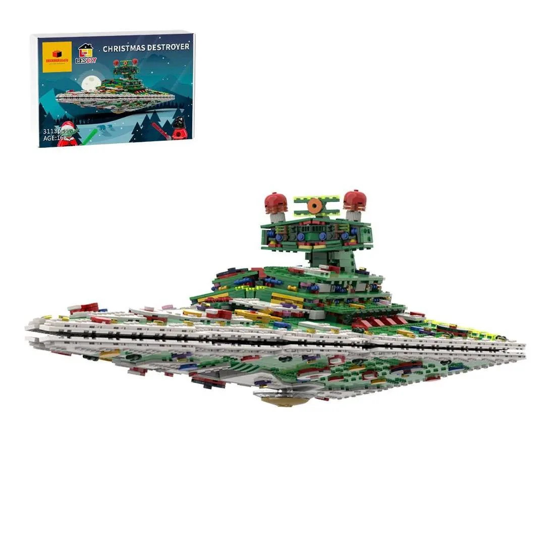 LesDiy SW Destructeur Impérial UCS mode Noël (LESDIY-3673594) - prix | Brick Broker