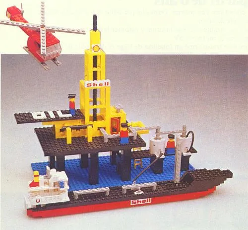 LEGO 373 Plateforme pétrolière avec citerne à carburant - prix | Brick Broker