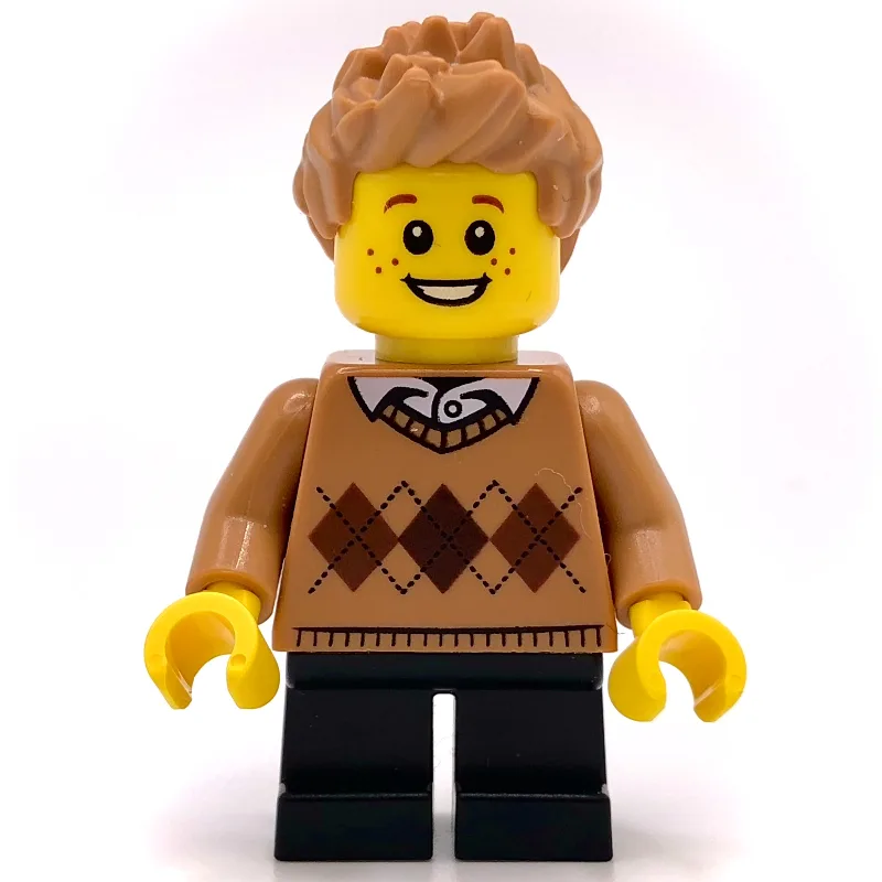 Kid - Medium Nougat Sweater, Black Legs, Medi… — minifigurine LEGO | Brick Broker