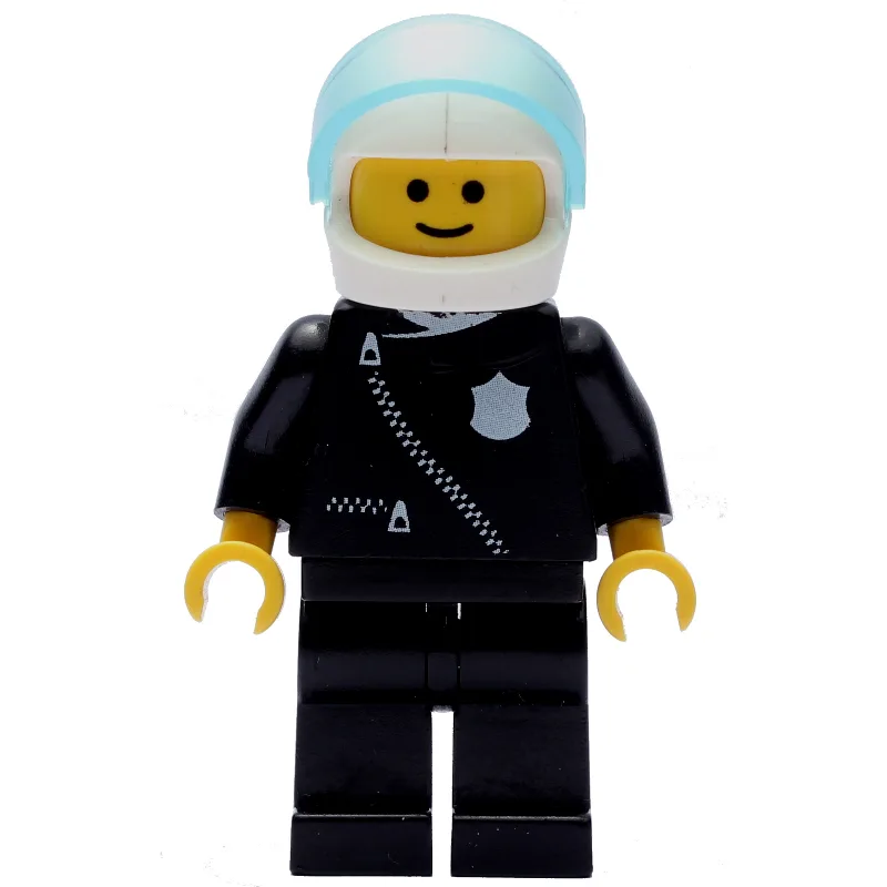 Policeman, Black Jacket with Zipper and Badge… — minifigurine LEGO | Brick Broker