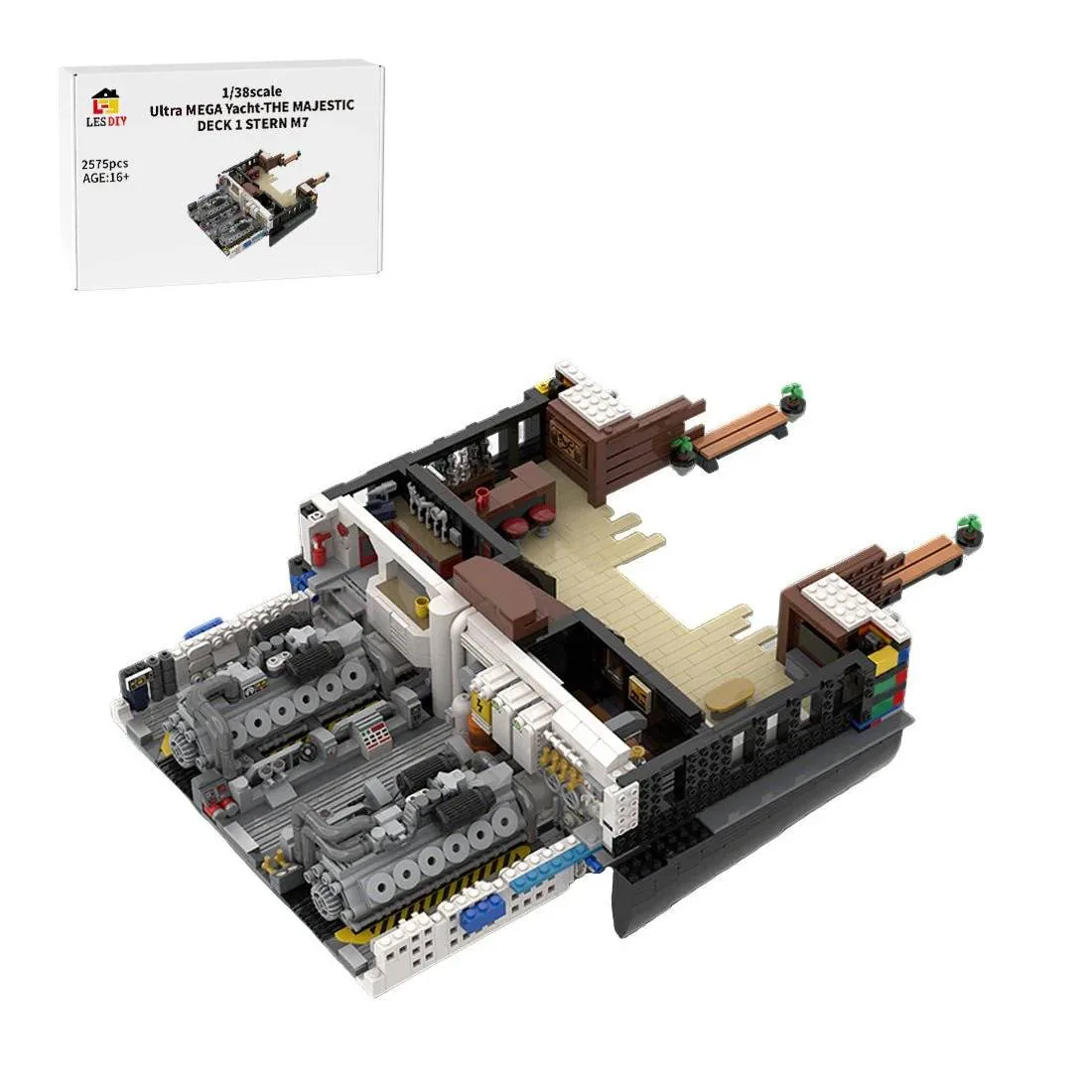 LesDiy Ultra MEGA Yacht - Partie 2 - Module 7 - Pont 1 - Poupe (LESDIY-3655870) - prix | Brick Broker