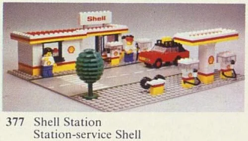 LEGO 377 Station-service Shell - prix et où acheter | Brick Broker