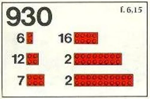 LEGO 930 Briques Rouges - prix et où acheter | Brick Broker