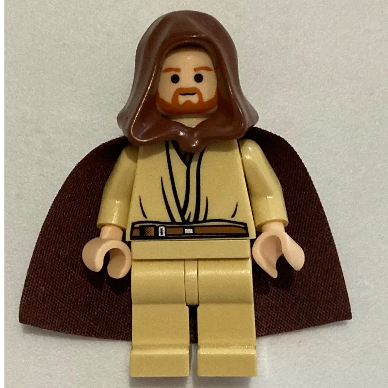Qui-Gon Jinn, Tan Legs, Dark Orange Beard — minifigurine LEGO | Brick Broker