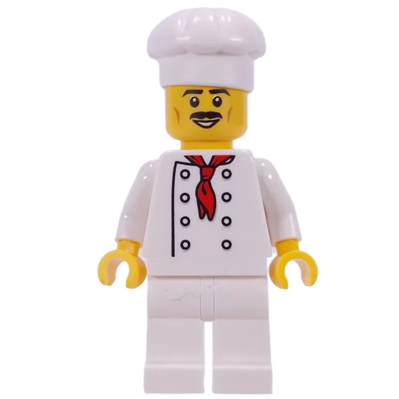 Chef - White Torso, White Legs, White Hat, Wh… — minifigurine LEGO | Brick Broker