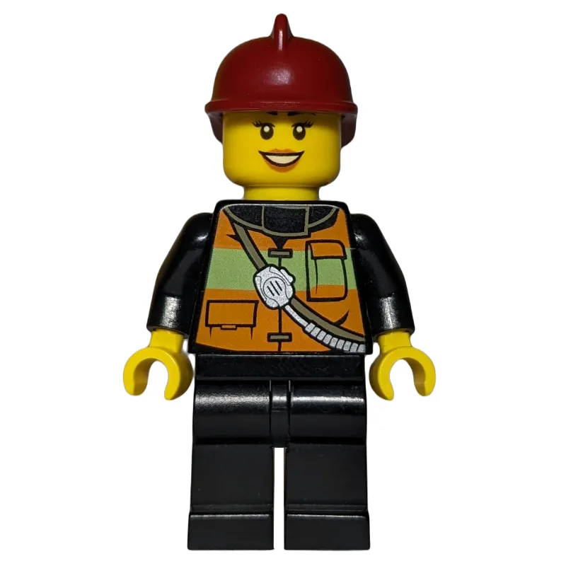 Firewoman, Safety Vest with Shoulder Straps,… — minifigurine LEGO | Brick Broker