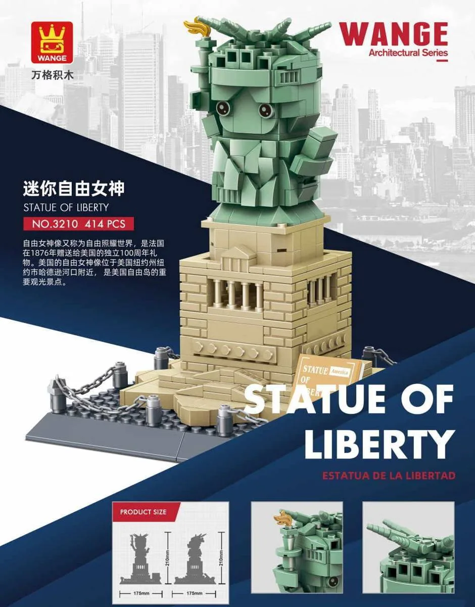 Wange Statue de la Liberté - New York, Amérique (WAN-3210) - prix | Brick Broker