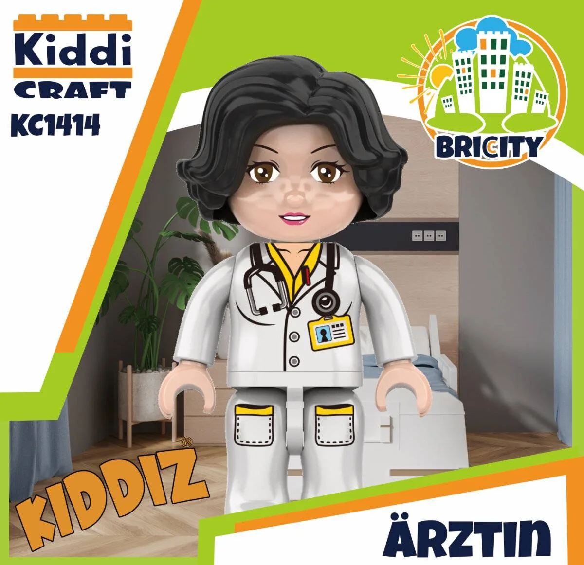 Kiddicraft Figurine KIDDIZ médecin / "sage-femme" avec certificat de sage-femme (KID-KC1414) - prix | Brick Broker