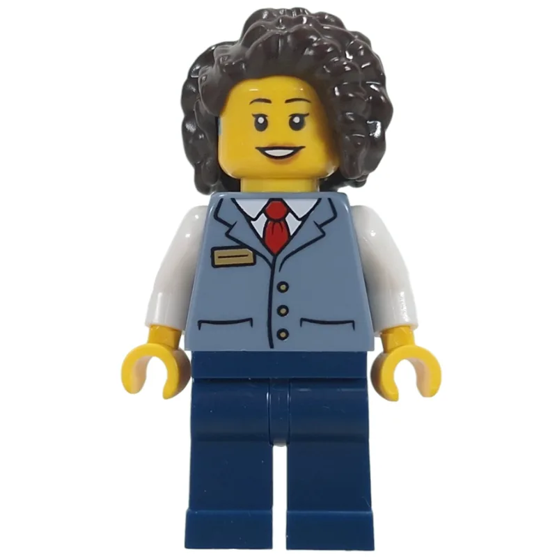 Street Car Conductor, Sand Blue Vest, Dark Bl… — minifigurine LEGO | Brick Broker