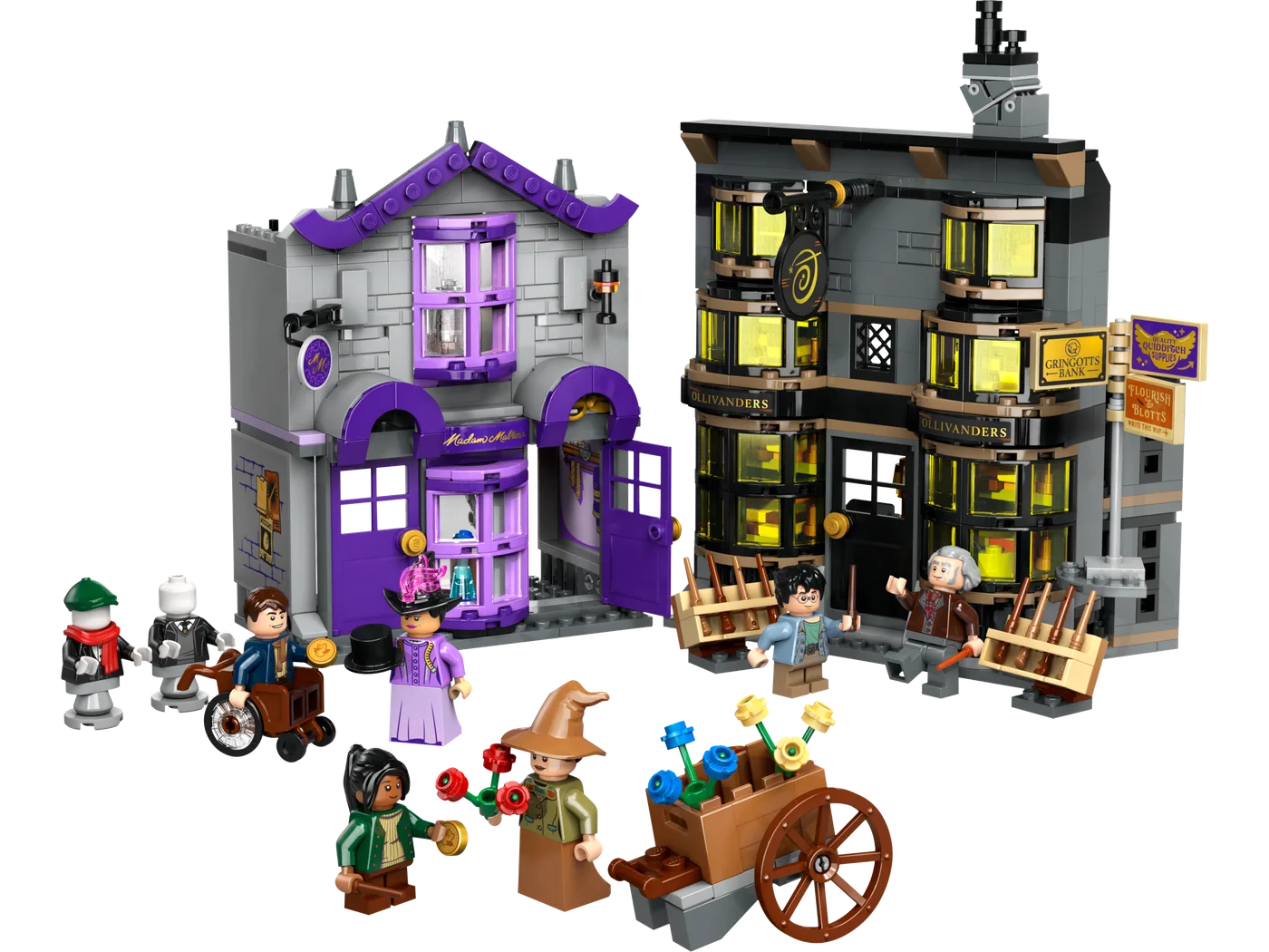LEGO 76439 Boutique Ollivanders et boutique de vêtements de Madame Guipure - prix | Brick Broker