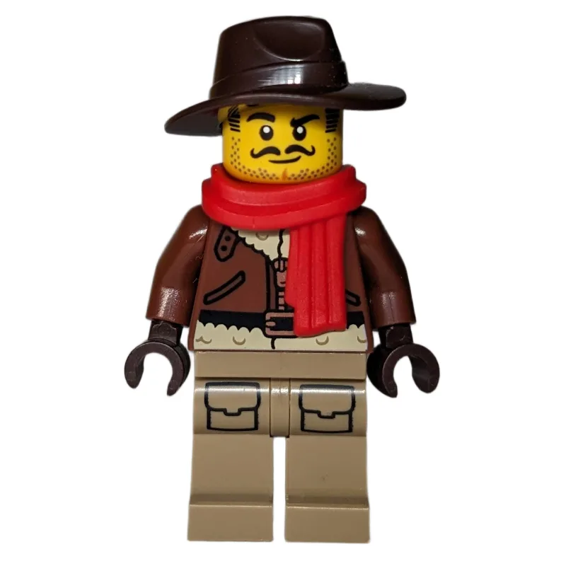 Explorer, Reddish Brown Jacket, Dark Brown Ha… — minifigurine LEGO | Brick Broker