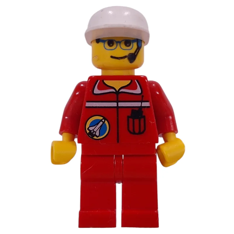 Space Port Ground Crew, Red Jumpsuit, White C… — minifigurine LEGO | Brick Broker