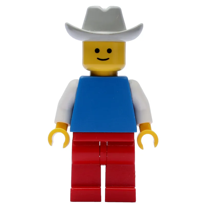 Man, Blue Torso, Red Legs, Light Gray Cowboy… — minifigurine LEGO | Brick Broker