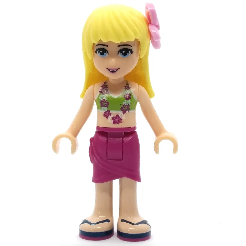 Stephanie - Lime Bikini, Magenta Skirt, Brigh… — minifigurine LEGO | Brick Broker