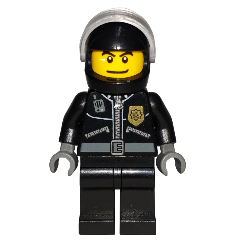 Police - Black Torso, Black Legs, Black Helmet — minifigurine LEGO | Brick Broker
