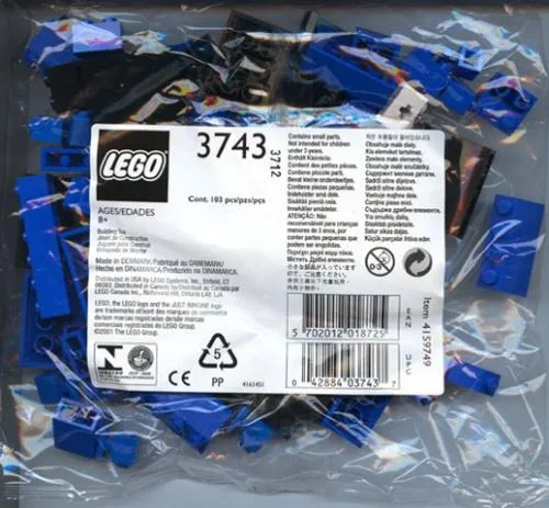 LEGO 3743 Briques bleues pour locomotive - prix | Brick Broker