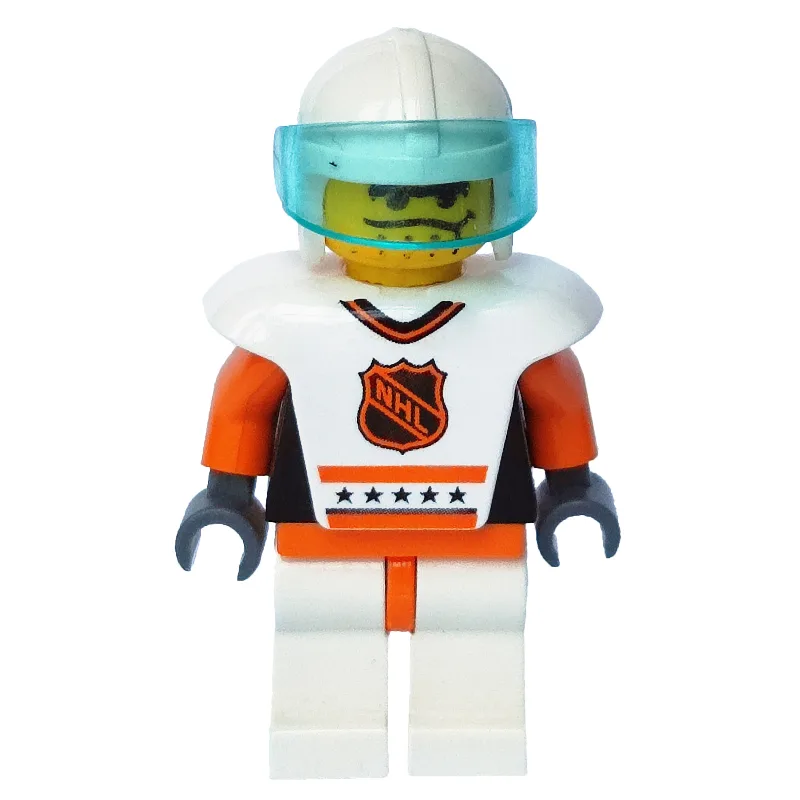 Hockey Player White Vest #8 — dans quels sets LEGO ? (fig-007189) | Brick Broker