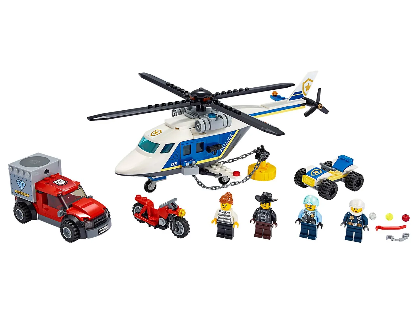 LEGO 60243 Course-poursuite en Hélicoptère de Police - prix | Brick Broker