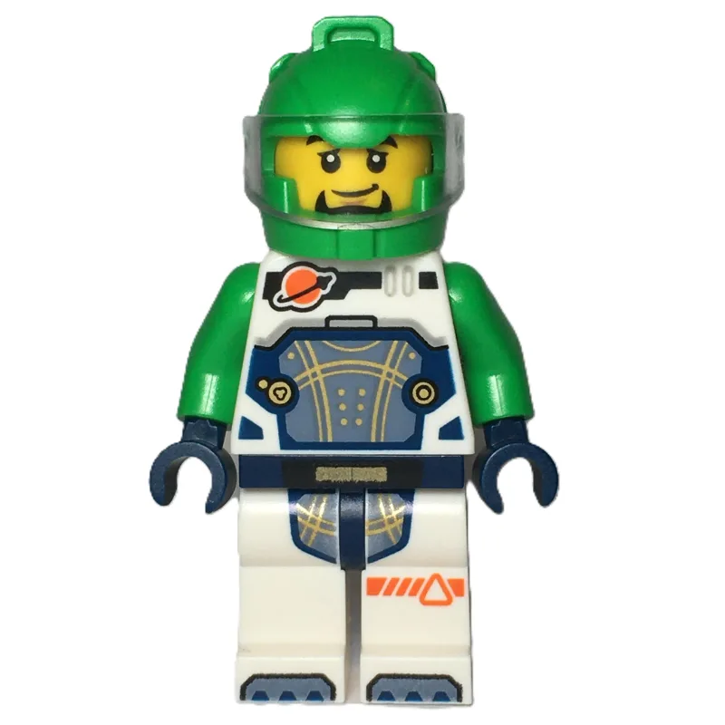 Astronaut, White Spacesuit, Bright Green Helm… — minifigurine LEGO | Brick Broker