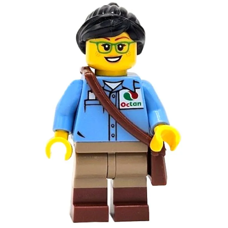 Train Worker, Medium Blue Torso, Dark Tan Leg… — minifigurine LEGO | Brick Broker