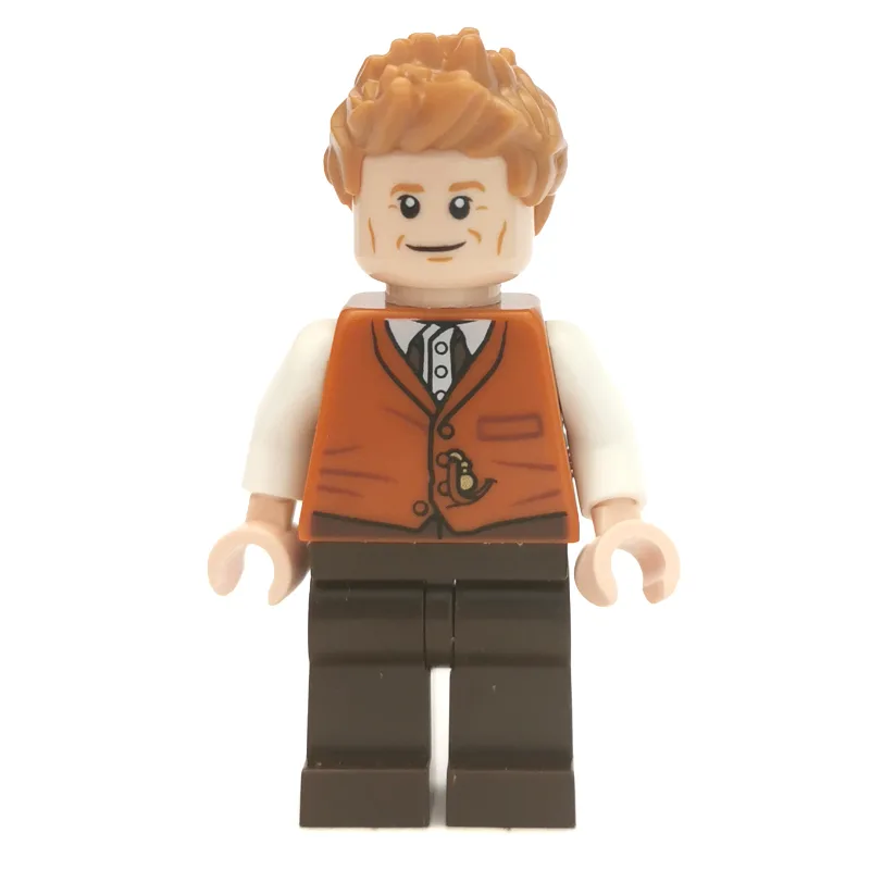 Newt Scamander, Dark Orange Vest over White S… — minifigurine LEGO | Brick Broker