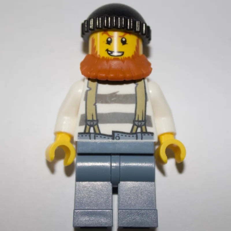 Criminal, Prison Shirt with Suspenders, Black… — minifigurine LEGO | Brick Broker