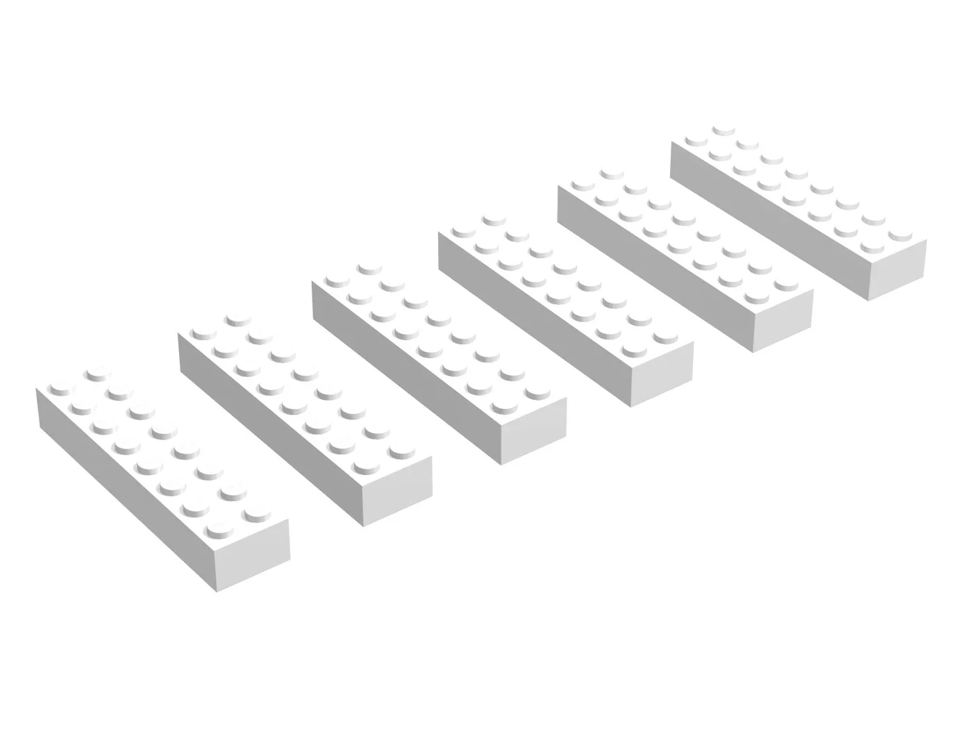 LEGO Briques 2 x 8, Blanches (EUR/UK/AUS) (215-2W) - prix | Brick Broker