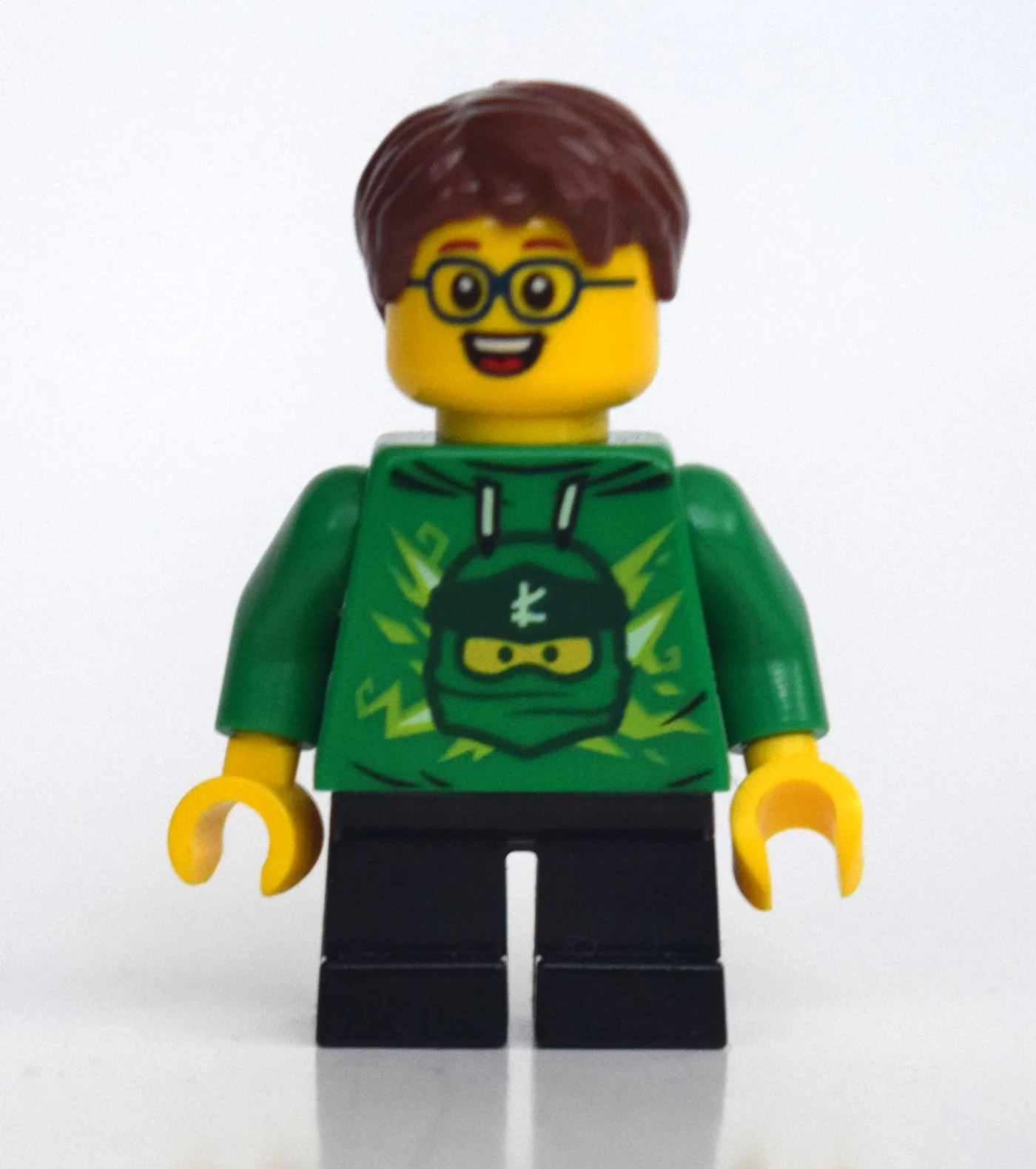 Boy, Green Ninjago Hoodie, Short Black Legs,… — minifigurine LEGO | Brick Broker