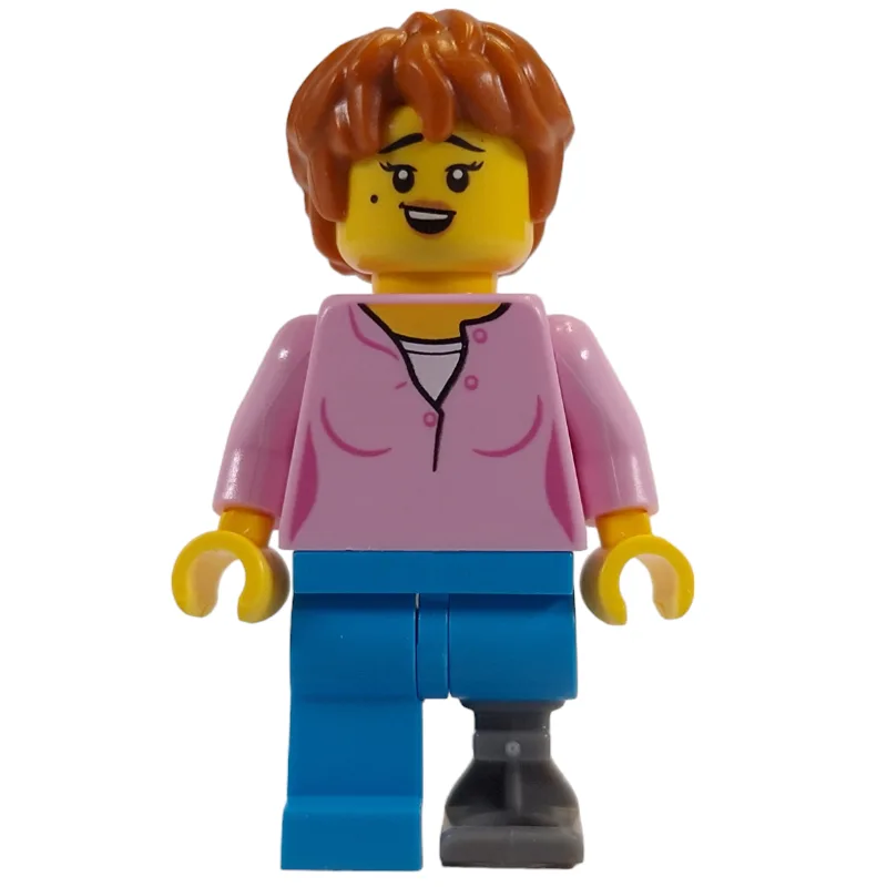 Bright Pink Torso, Dark Azure Legs, Prostheti… — minifigurine LEGO | Brick Broker