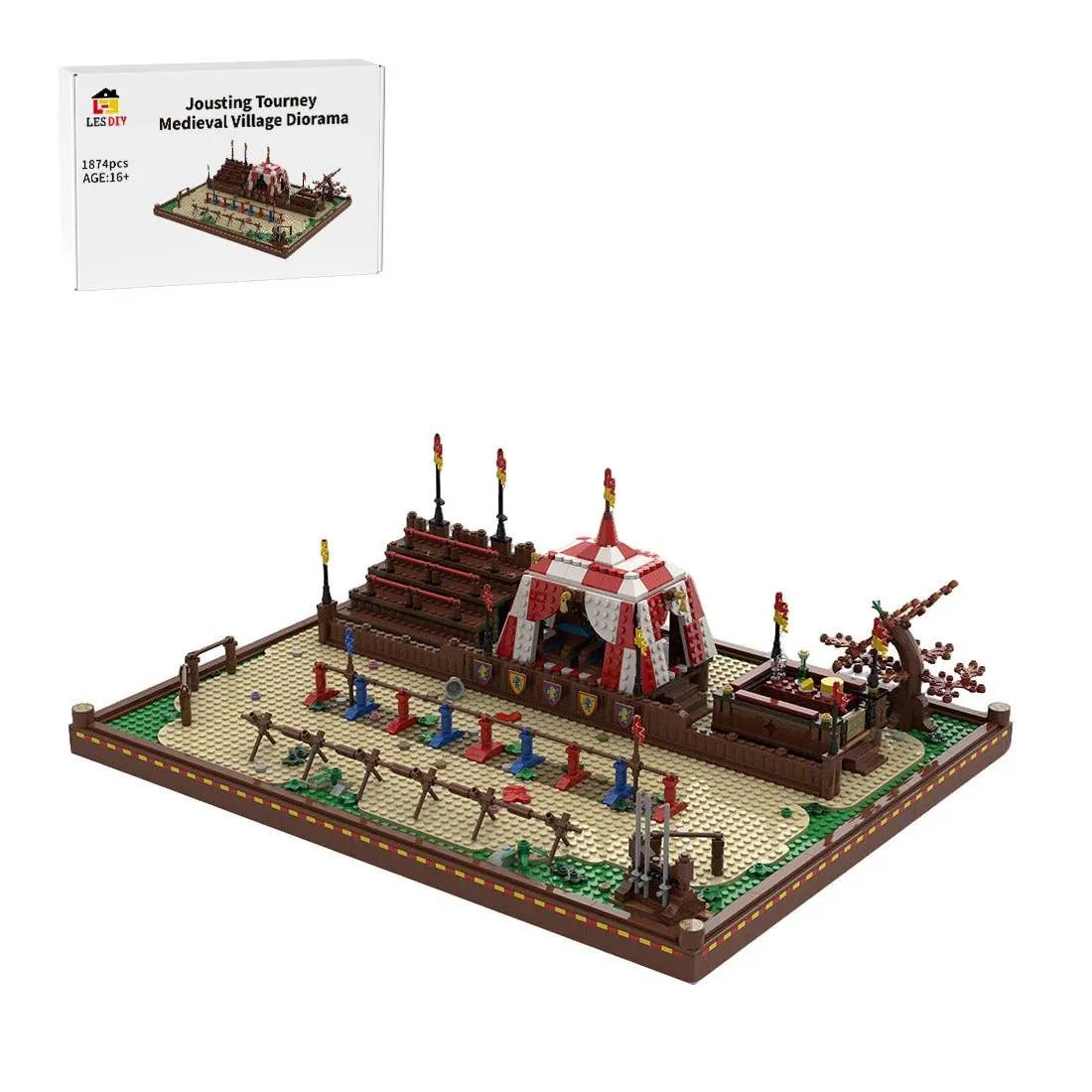 LesDiy Tournoi de joute - Diorama village médiéval (LESDIY-3652078) - prix | Brick Broker