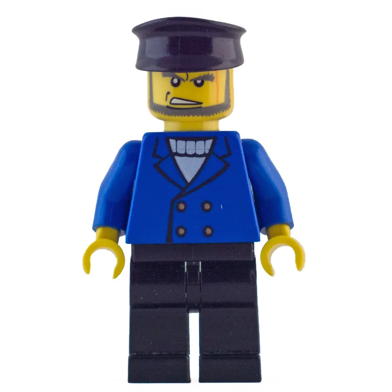 Man, Blue Jacket over White Sweater, Black Ha… — minifigurine LEGO | Brick Broker