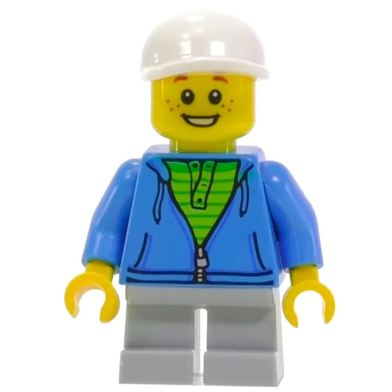 Kid, Dark Azure Torso, Light Bluish Grey Legs… — minifigurine LEGO | Brick Broker