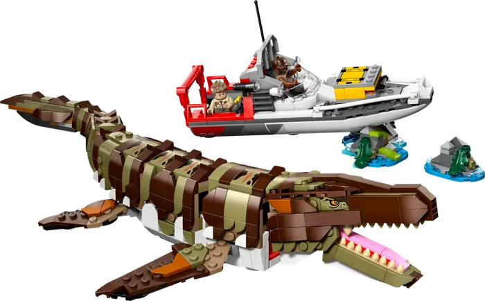 LEGO 76974 Mission du bateau Mosasaure en briques - prix | Brick Broker