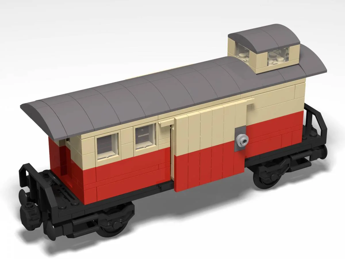 BlueBrixx Voiture à bagages avec abri rouge/beige (BB-103613) - prix | Brick Broker