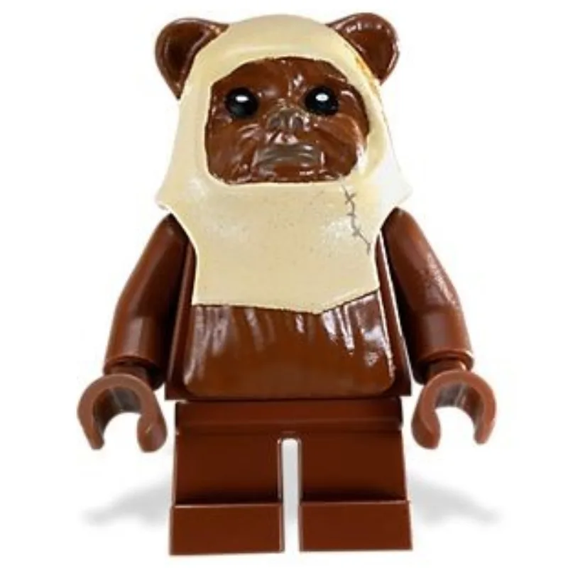 Paploo, Ewok, Tan Hood with Reddish Brown Face — minifigurine LEGO | Brick Broker