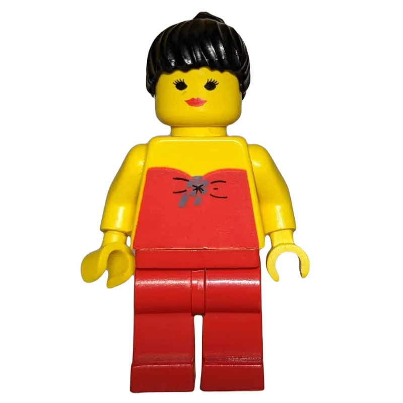 Woman, Red Halter Top, Red Legs, Black Ponyta… — minifigurine LEGO | Brick Broker