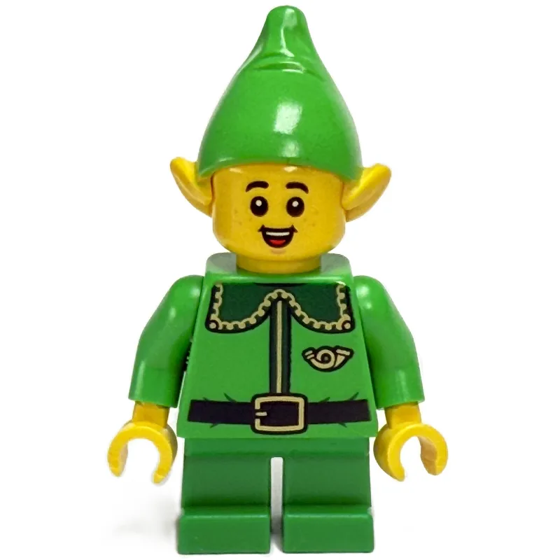 Elf / Postal Elf - Bright Green Torso, Green… — minifigurine LEGO | Brick Broker