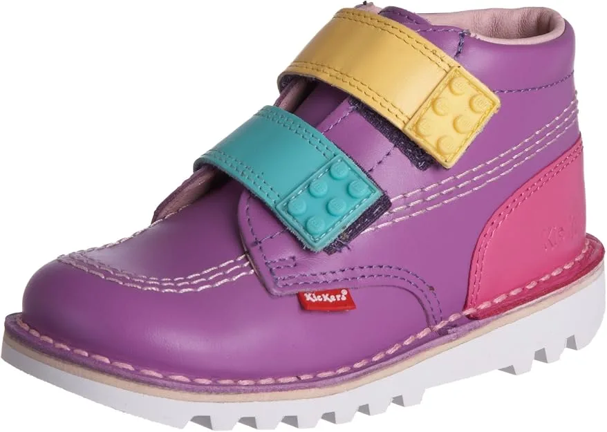 Bottes LEGO Classic à brides pour enfants Kickers - Violet (KS10I0103PA7-1) - prix | Brick Broker
