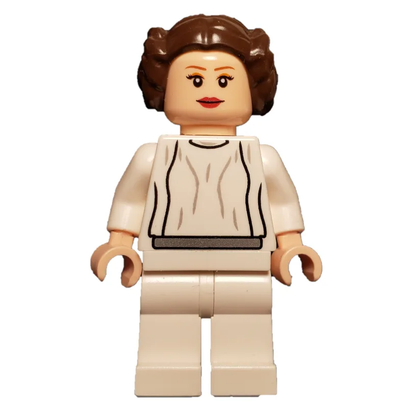 Princess Leia, White Robe, Dark Brown Hair, P… — minifigurine LEGO | Brick Broker