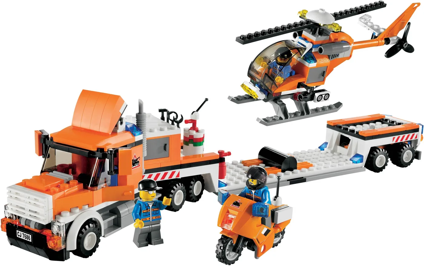 LEGO 7686 Le Transporteur d'Hélicoptère - prix | Brick Broker