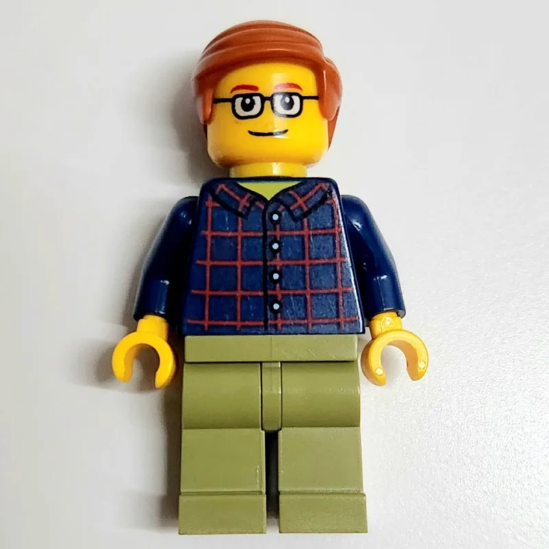 Dark Blue Torso, Olive Green Legs, Dark Orang… — minifigurine LEGO | Brick Broker