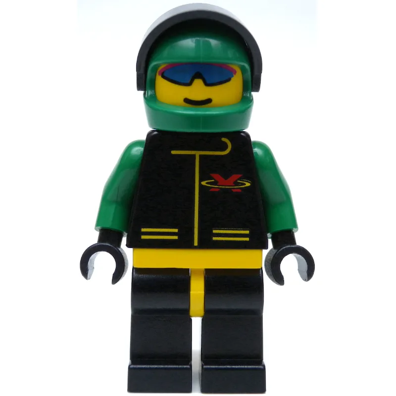 Racer, Extreme Team, Black Jacket, Black Legs… — minifigurine LEGO | Brick Broker