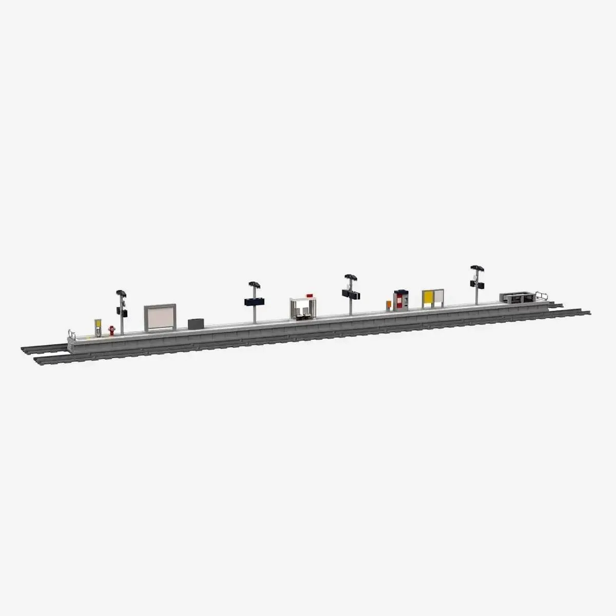 BlueBrixx Plateforme ferroviaire moderne (BB-104324) - prix | Brick Broker