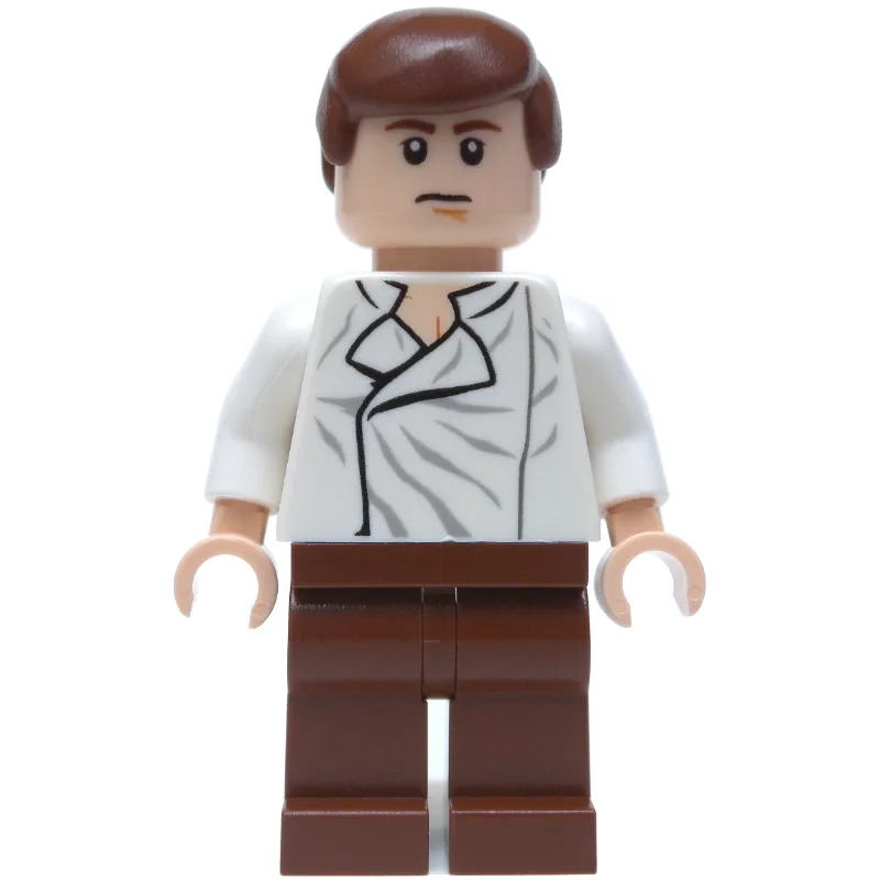 Han Solo, White Shirt, Reddish Brown Legs, Du… — minifigurine LEGO | Brick Broker