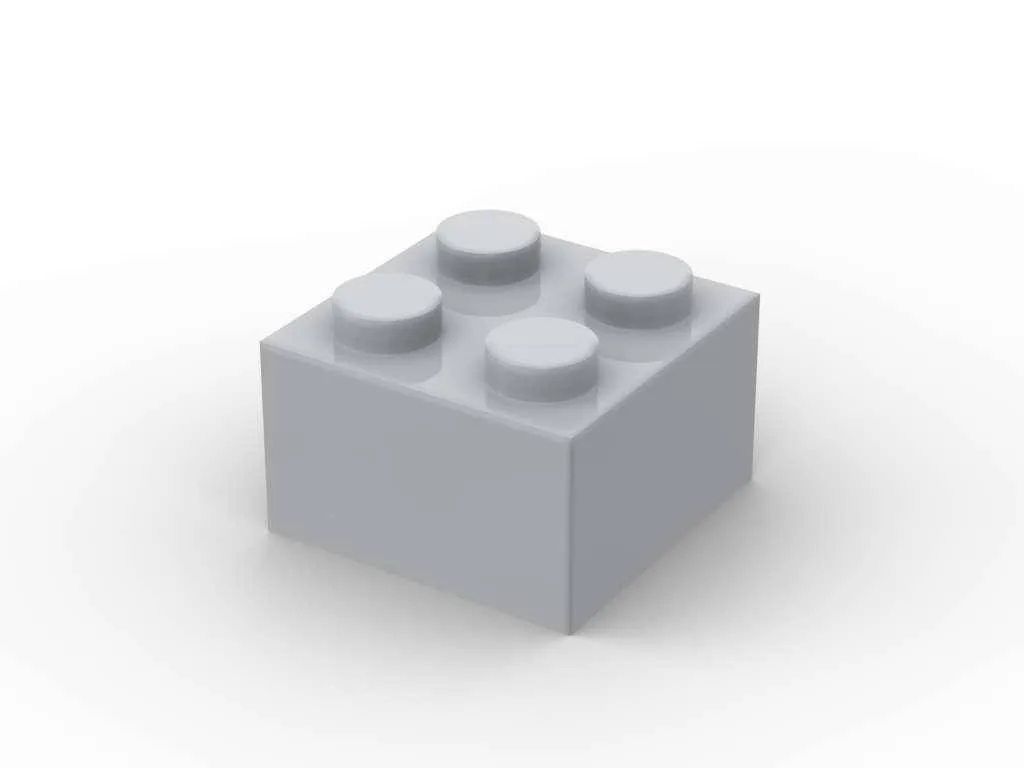 BlueBrixx Brique 2x2 500 pièces, Gris clair (BB-500531) - prix | Brick Broker