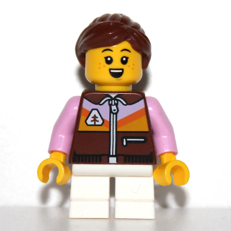 Kid - Reddish Brown Torso, White Legs, Reddis… — minifigurine LEGO | Brick Broker