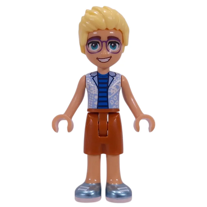 Olly, Bright Light Blue Shirt, Dark Orange Sh… — minifigurine LEGO | Brick Broker