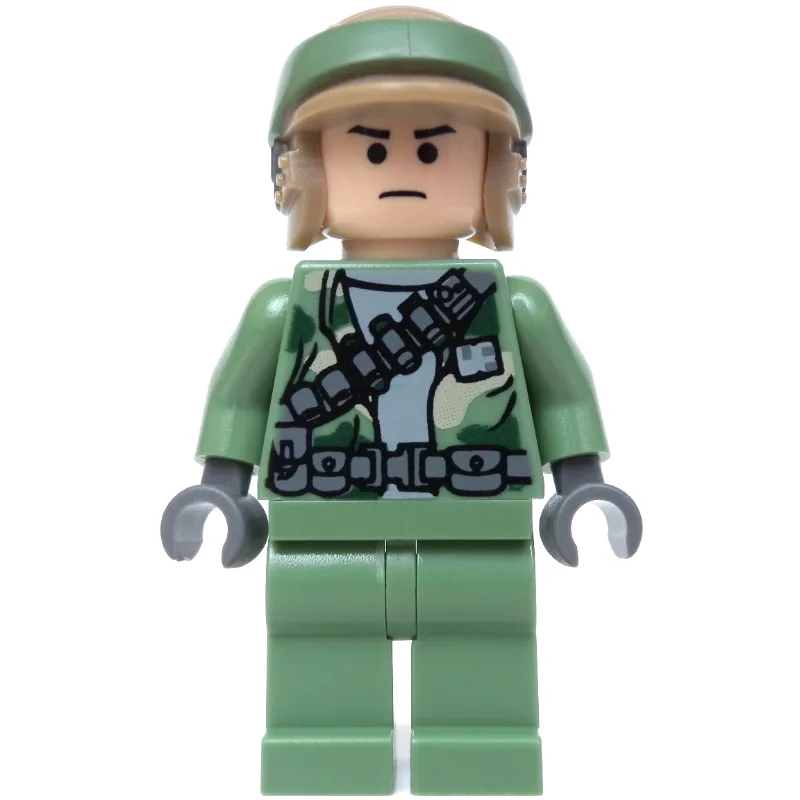 Rebel Trooper in Endor Uniform, Sand Green Le… — minifigurine LEGO | Brick Broker